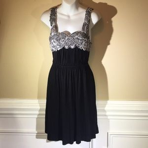 Soprano Black Dress Embellished Sz S/M